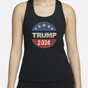 Trump 2024 Shirt. Women's Vintage Style Racerback Tank Top3