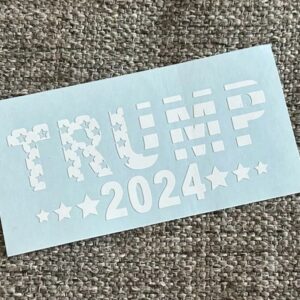 Trump 2024 Stars & Stripes Decal, Available in Many Sizes and Colors, Free Shipping w Tracking, Trump Decal, Vinyl Decal, Car Window Decal