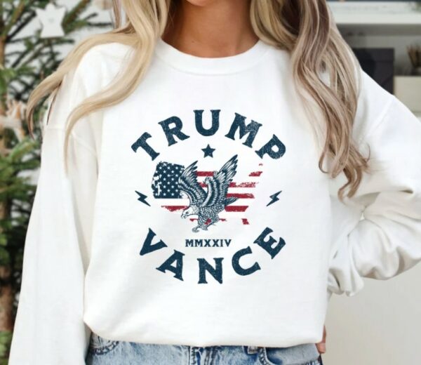 Trump 2024 Sweatshirt, Trump Vance 24, Republican Hoodie, President Donald Trump and JD Vance Republican Crewneck, Trump Supporter, MAGA