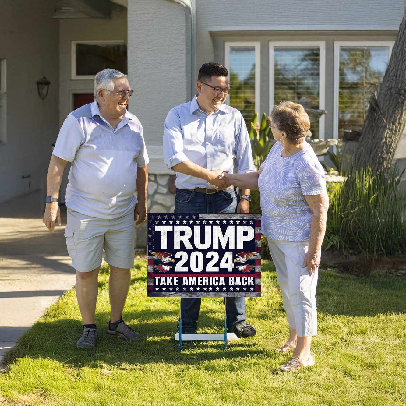 Trump 2024 Take America Back Yard Sign for Republican Party Us