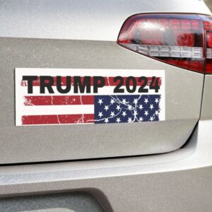 Trump 2024 - Upside Down American Flag - 1 - Car Magnets