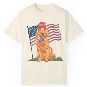 Trump 24 Dog Shirt Golden Retriever Trump Election Shirt Preppy 90s Donald Trump Election Shirt Republican Election Shirt Conservative1