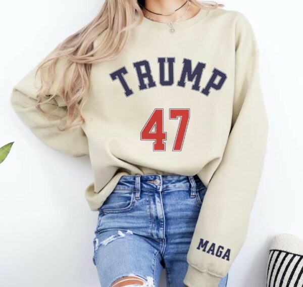 Trump 47 Sweatshirt, Trump 2024 Sweatshirt, Vote Shirt, Republican Crewneck, Election Sweatshirt, Trump Girl, Political Shirt, MAGA Sweater1