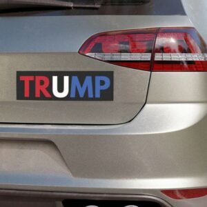 Trump Car Bumper Sticker Magnet, Pro Trump 2024 Car Magnet, Republican Merch, Trump Vance Swag, Simple Red White Blue Trump, Car Accessory