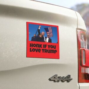 Trump Car Magnets, Honk If You Love Trump, Trump 2024, USA, Freedom, Car Magnet, Vehicle, Sports, Outdoors2