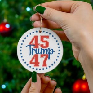 Trump Christmas Ornament 2024 Funny Trump Gift Unique Republican Decor Trump Supporter Merchandise Conservative Holiday Accent