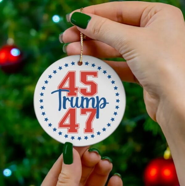 Trump Christmas Ornament 2024 Funny Trump Gift Unique Republican Decor Trump Supporter Merchandise Conservative Holiday Accent