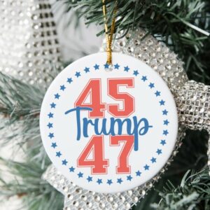 Trump Christmas Ornament 2024 Funny Trump Gift Unique Republican Decor Trump Supporter Merchandise Conservative Holiday Accent1