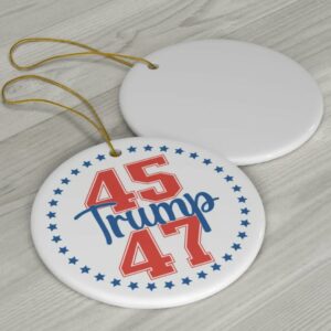 Trump Christmas Ornament 2024 Funny Trump Gift Unique Republican Decor Trump Supporter Merchandise Conservative Holiday Accent2