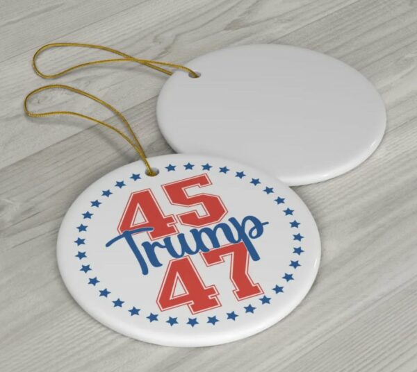 Trump Christmas Ornament 2024 Funny Trump Gift Unique Republican Decor Trump Supporter Merchandise Conservative Holiday Accent2