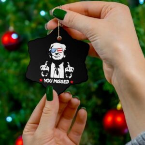 Trump Christmas Ornament, Trump Christmas 2024, Trump 2024 Merch, Trump Xmas Gift, Gift for Republican, Gag gift for democrat, MAGA Merch1