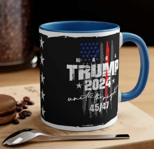 Trump Coffee Mug - 2024 MAGA Unite The Right 45 47 Coffee Mug 11oz Trump 45 47 Cup Trump USA Flag 45 45 Cup Trump MAGA Coffee Mug2