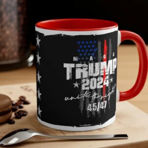 Trump Coffee Mug - 2024 MAGA Unite The Right 45 47 Coffee Mug 11oz Trump 45 47 Cup Trump USA Flag 45 45 Cup Trump MAGA Coffee Mug4