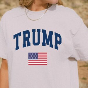 Trump Comfort Colors Shirt, Pro Trump Crewneck, Republican Unisex TShirt, Vote Trump 2024, Gift for Conservative, Trump Supporter USA Flag