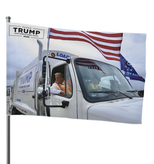 Trump Garbage Truck Flags