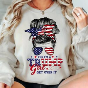 Trump Girl Sweatshirt, Trump 2024 Sweatshirt, Pro Trump Sweater, Pro America Sweat, Republican Sweater, Trump Women Sweatshirt, USA Flag Tee