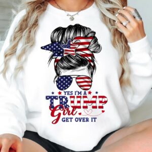 Trump Girl Sweatshirt, Trump 2024 Sweatshirt, Pro Trump Sweater, Pro America Sweat, Republican Sweater, Trump Women Sweatshirt, USA Flag Tee2