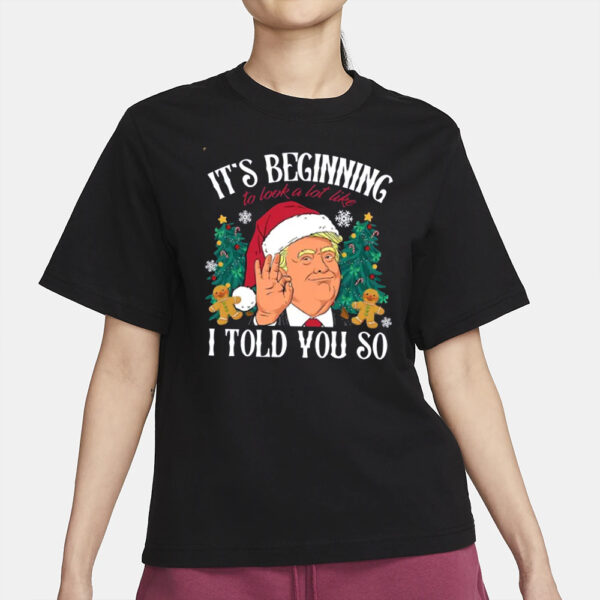 Trump It's Beginning To Look A Lot Like To Told You So Png, Santa Trump 2024 Shirt2