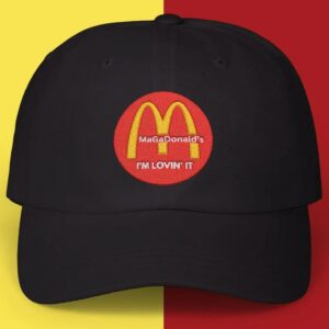 Trump Magadonald Hat, im lovin it, Dark MAGA Make America Great Again ,Donald Trump Hat Embroidered USA, Funny trump hat 1