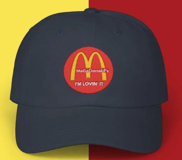 Trump Magadonald Hat, im lovin it, Dark MAGA Make America Great Again ,Donald Trump Hat Embroidered USA, Funny trump hat 3