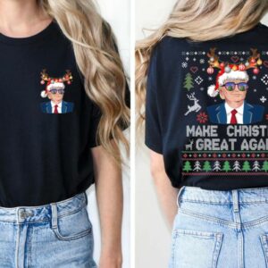 Trump Make Christmas Great Again Sweatshirt, Xmas Trump Comfort Colors T-Shirt, Santa Trump Shirt , Trump Support Christmas Tee