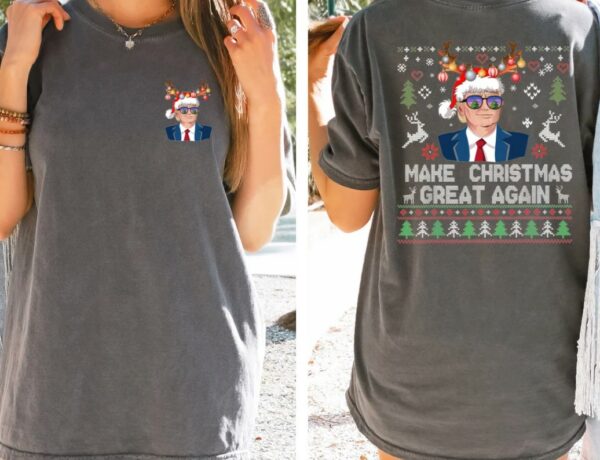 Trump Make Christmas Great Again Sweatshirt, Xmas Trump Comfort Colors T-Shirt, Santa Trump Shirt , Trump Support Christmas Tee1