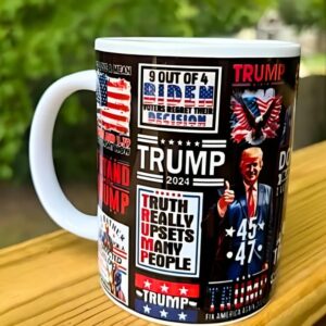 Trump Mug, 15 oz Trump Coffee Mug, Handmade Trump Mug, Trump Supporter Gift, Trump Slogans Mug, Dad Trump Mug, Republican Coffee Cup1