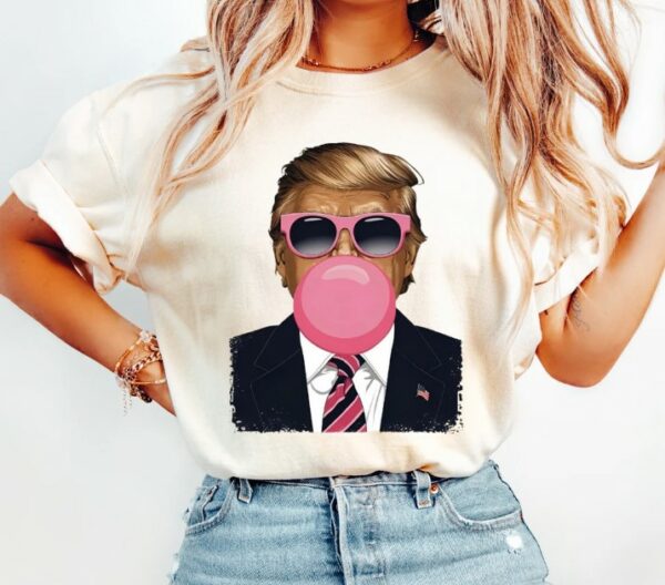 Trump Pink Bubblegum Graphic Tee, Trump, President, Republican Shirt Trump Tee Trump mugshot shirt Trendy Republican Shirt Trump Mugshot