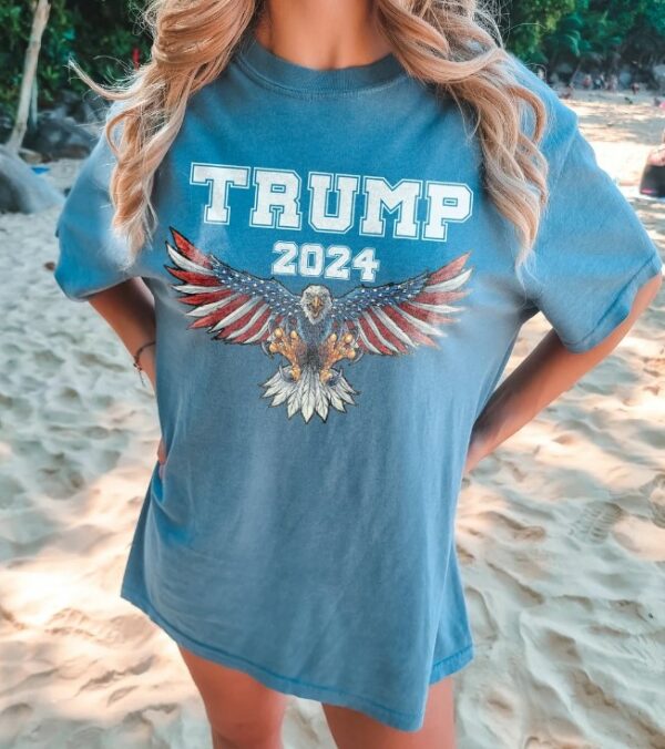 Trump Shirt, American Flag Shirt, Pro Trump Shirt, Pro America Shirt, Trump 2024 Shirt, Republican Shirt, MAGA 2024 Comfort Colors® Tee3