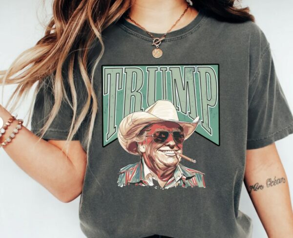 Trump Shirt Western Trump Tee Cowboy Shirt Make America Great Trump Daddy Shirt MAGA Trump President Tee Donald Trump Funny Republican Gift