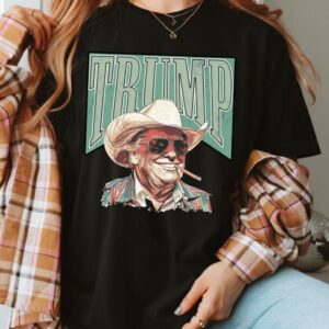 Trump Shirt Western Trump Tee Cowboy Shirt Make America Great Trump Daddy Shirt MAGA Trump President Tee Donald Trump Funny Republican Gift2