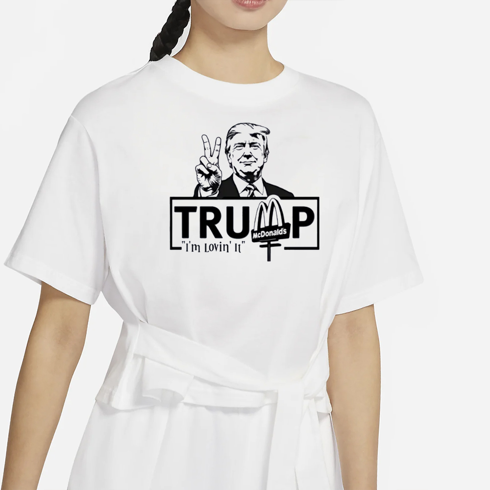 Trump T Shirt Unisex , Donald Trump Fast Food Shirt , Trump Serving Fries , Trump Apparel McDonalds Shirt , Trump Funny T Shirt , MAGA Shirt