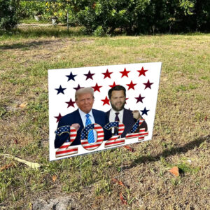 Trump Vance 2024 Full Picture Red White and Blue Political Election Yard sign1