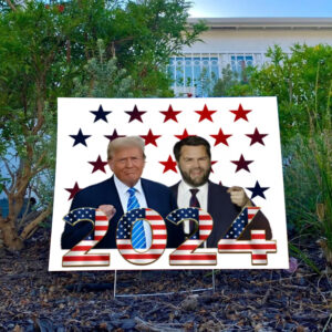 Trump Vance 2024 Full Picture Red White and Blue Political Election Yard sign3