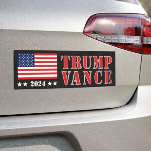 Trump Vance 2024 Magnetic Bumper Sticker, 45 47, Magnet,Take America Back, Make America Great Again -Black-