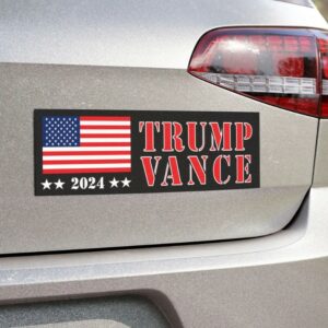 Trump Vance 2024 Magnetic Bumper Sticker, 45 47, Magnet,Take America Back, Make America Great Again -Black-1