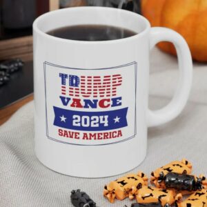 Trump Vance 2024 Mug – MAGA Republican Coffee Mug, Trump Supporter Gift, Save America Ceramic Cup, Conservative Trump Merchandise2