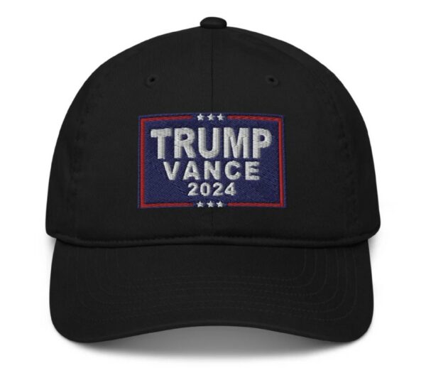 Trump Vance 2024 Organic Cotton Hat Eco-Friendly Political Cap Make America Great Again