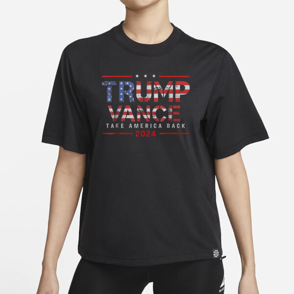 Trump Vance 2024 Take America Back Vintage Patriotic Men's T-shirt Back Print1