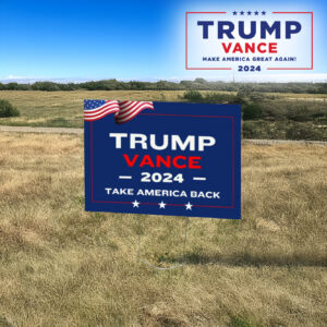 Trump Vance 2024 Yard Sign, Take America Back, Patriotic Lawn Decor, Trump Vance lawn Yard Sign 3