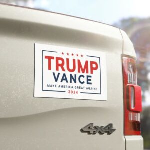 Trump Vance Car Magnet MAGA 2024 Truck RV, Political Bumper Sticker, Vehicle Decal Sign, Patriotic Fridge Magnet, Conservative, - 7.5x4.5