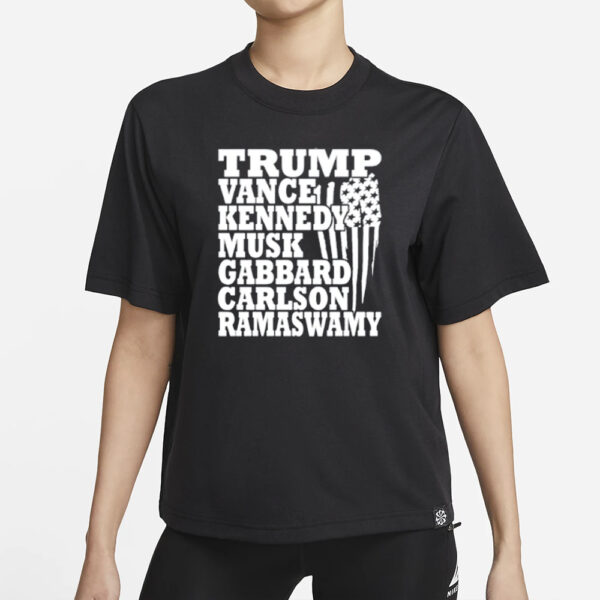 Trump Vance Kennedy Musk Gabbard Carlson Ramaswamy Shirt, Save America 2024 Comfort Colors1