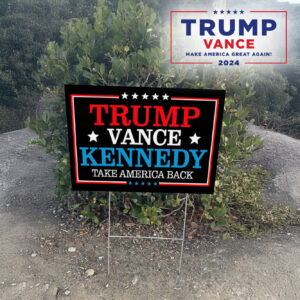 Trump Vance RFK Jr 2024 Yard Sign, President '24 Sign, Trump Vance Kennedy Sign2