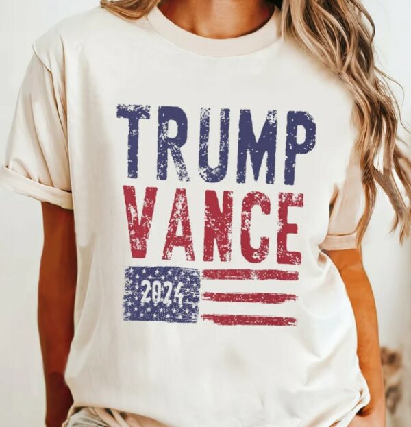 Trump Vance Shirt, Trump Shirt, American Flag Shirt, Pro America Shirt, Trump Vance 2024 Shirt, Trump Fight Shirt1