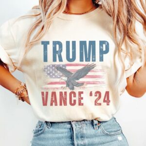 Trump Vance Shirt, Trump Vance 2024 Shirt, Trump 2024 Shirt, American Flag Shirt, Trump Vance Flag Shirt, Patriotism Shirt, Republican Tee