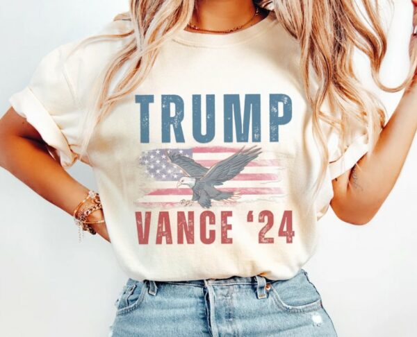 Trump Vance Shirt, Trump Vance 2024 Shirt, Trump 2024 Shirt, American Flag Shirt, Trump Vance Flag Shirt, Patriotism Shirt, Republican Tee