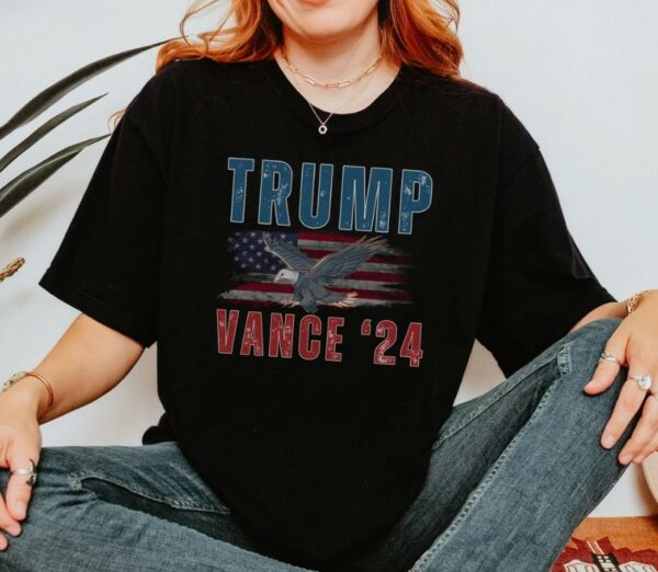 Trump Vance Shirt, Trump Vance 2024 Shirt, Trump 2024 Shirt, American Flag Shirt, Trump Vance Flag Shirt, Patriotism Shirt, Republican Tee1