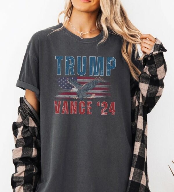 Trump Vance Shirt, Trump Vance 2024 Shirt, Trump 2024 Shirt, American Flag Shirt, Trump Vance Flag Shirt, Patriotism Shirt, Republican Tee2