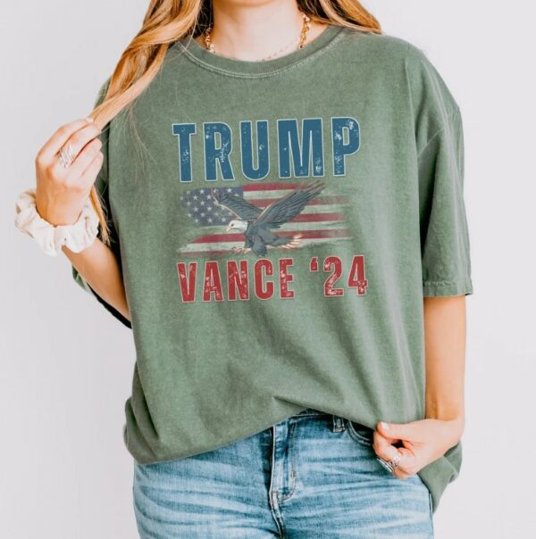 Trump Vance Shirt, Trump Vance 2024 Shirt, Trump 2024 Shirt, American Flag Shirt, Trump Vance Flag Shirt, Patriotism Shirt, Republican Tee3