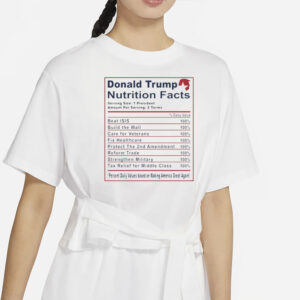 Trump White Nutritional Facts Design Unisex Jersey Tank, Trump Tank Top, Republican Tank Top, Funny Trump Shirt